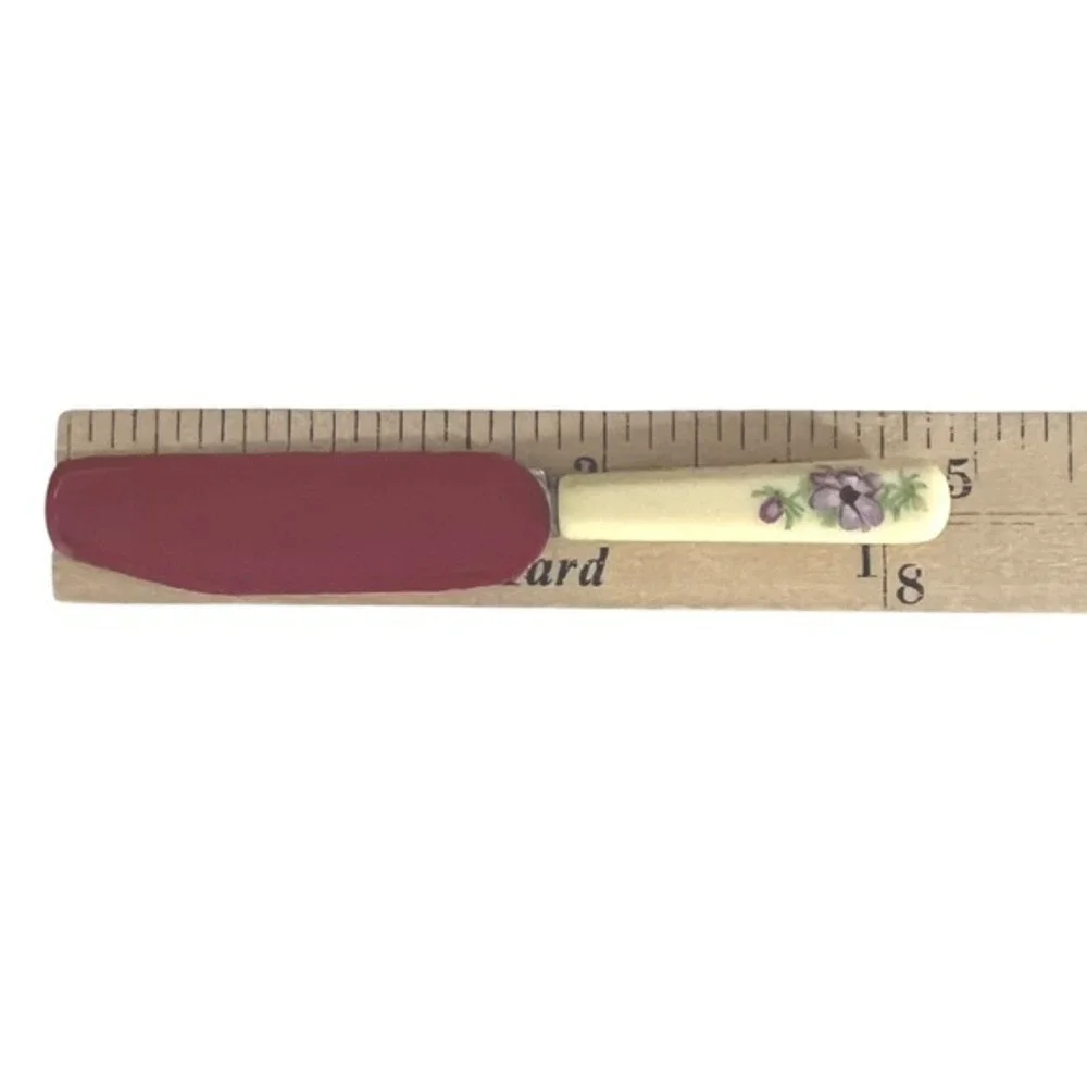 Minatare Set of 6 Vintage Thomas Ward Sheffield Floral Butter Cheese Knives‎